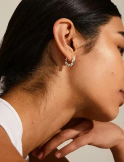 TAFFY recycled medium size swirl hoop earrings - Hoops