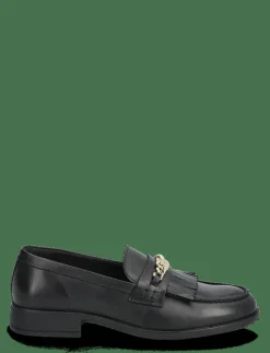 TH CHAIN FRINGE LEATHER LOAFER - Platta skor