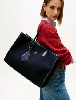 TH CITY LARGE TOTE MELTON - Handväskor