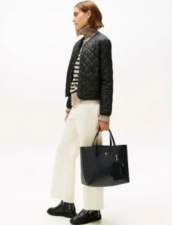 TH ICON SATCHEL MONO - Handväskor