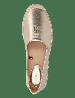 TH LOGO METALLIC LEATHER ESPAD - Platta espadriller