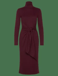 Tie-Front Turtleneck Dress - Midiklänningar