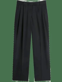 TIMELESS WOOL STRT PLEAT PANT - Vida byxor