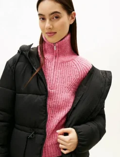 TJW HOODED MIDI PUFFER JACKET - Dun- & vadderade jackor