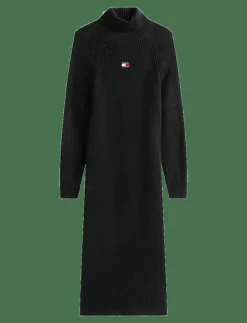 TJW MOCKNECK BADGE SWEATER DRESS - Midiklänningar