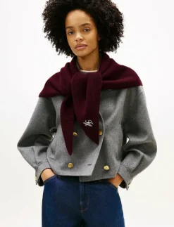 TOMMY SCRIPT CASH TRIANGLE SCARF - Halsdukar