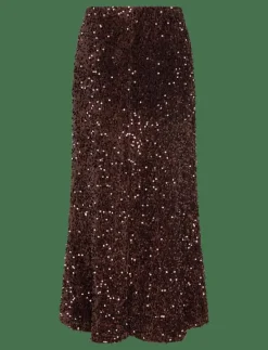 VIBELIEVE HW ANKLE SEQUINS SKIRT/PTY/KA - Midi kjolar