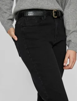 VIBETTY RW FLARED JEANS BLK OSC221-NOOS - Utsvängda jeans