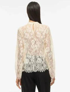 VICARRIE L/S LACE TOP - Långärmade blusar