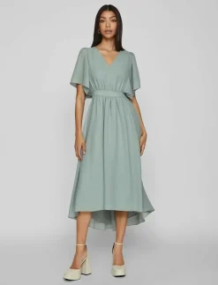 VIMIRAGE 2/4 V-NECK ANKLE DRESS/BM/DC - Midiklänningar