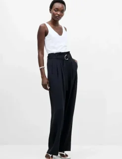 VINNIE D.RING BELTED TROUSER - Kostymbyxor