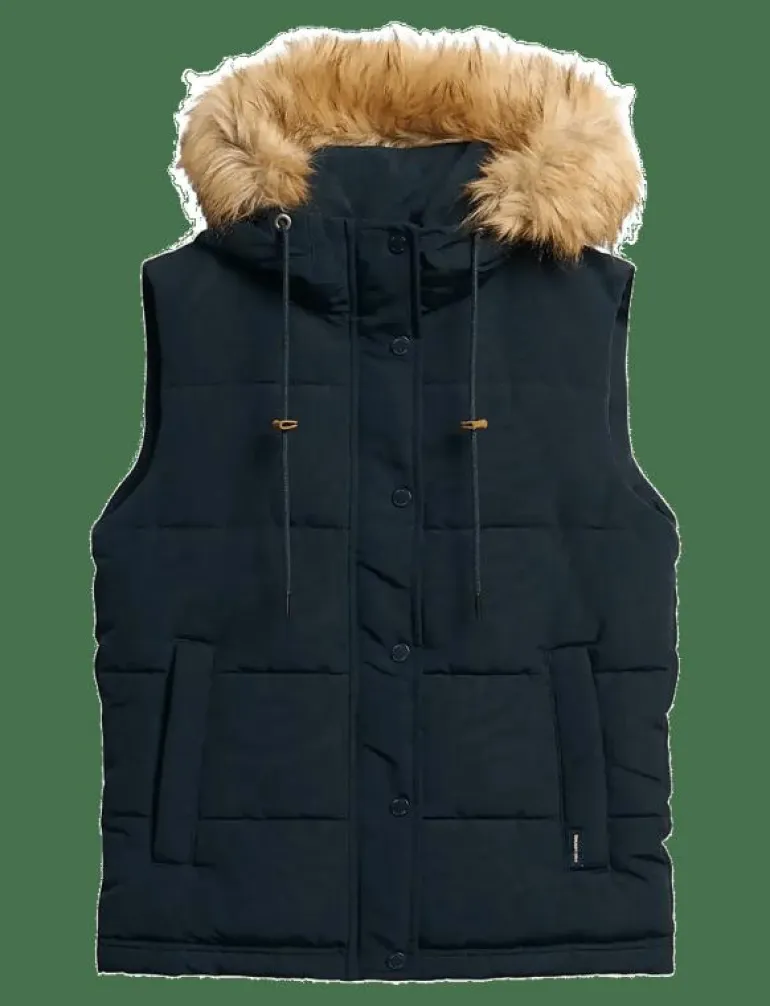 VINTAGE EVEREST FAUX FUR GILET - Vadderade västar