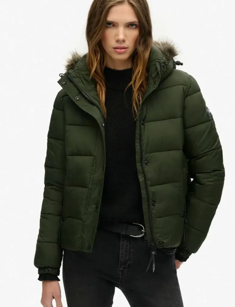 VINTAGE HOODED MID LAYER SHORT - Dunjackor