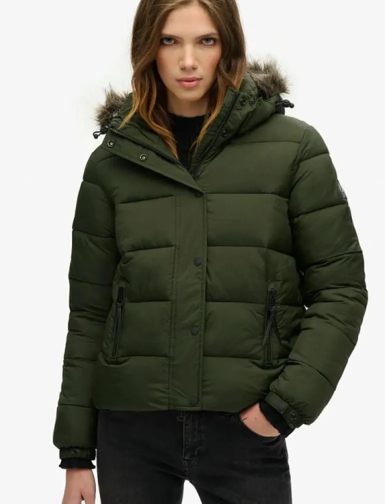 VINTAGE HOODED MID LAYER SHORT - Dunjackor