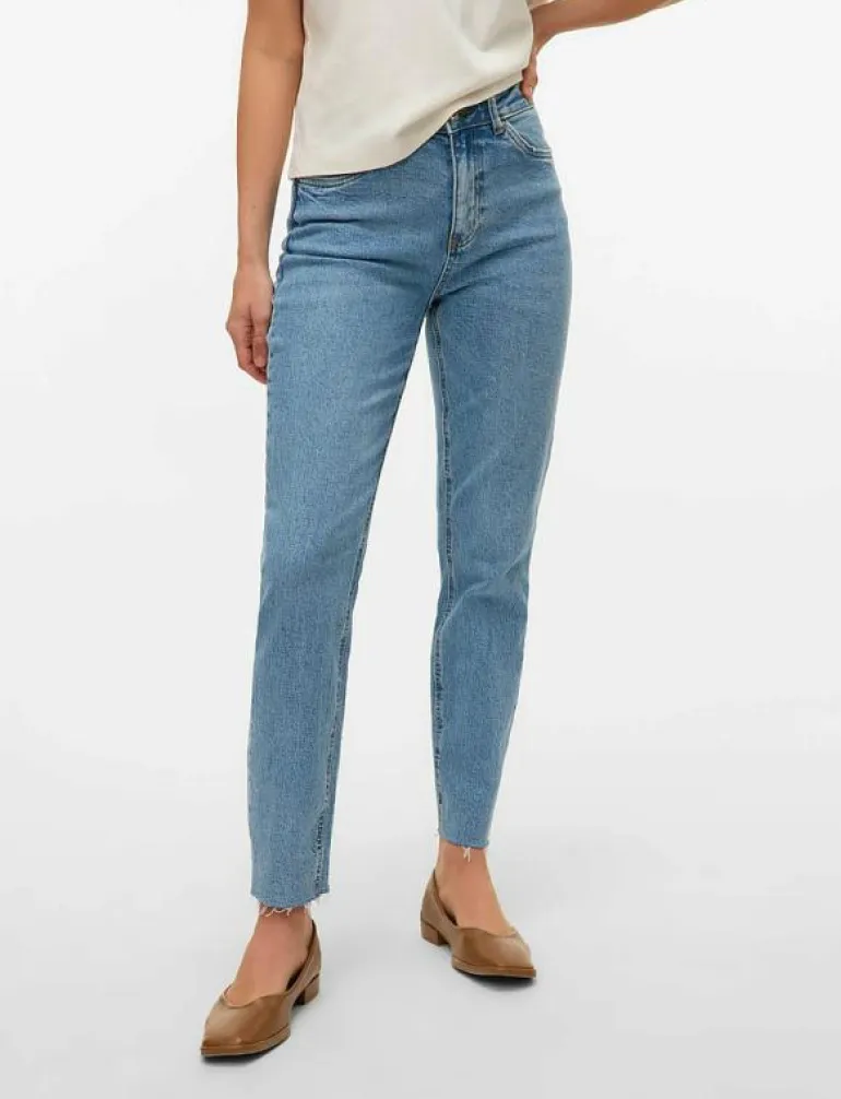 VMBRENDA HR MOM A CUT GU384 GA NOOS - Straight jeans