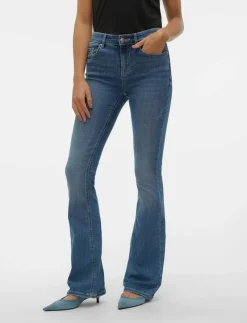VMFLASH MR FLARED JEANS LI347 GA NOOS - Utsvängda jeans