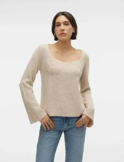 VMGINGER LS KNIT PULLOVER VMA - Stickat