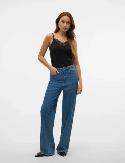 VMINGE LACE SINGLET JRS NOOS - Linnen