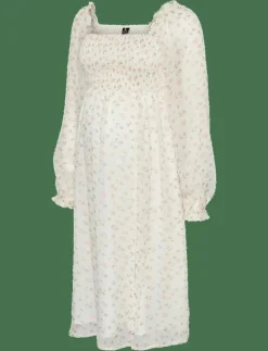 VMMSMILLA LS CALF SMOCK DRESS WVN GA - Klänningar