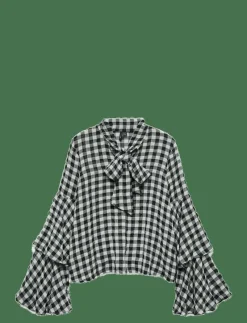 VMSIA LS FLOUNCE TOP WVN GA - Långärmade blusar