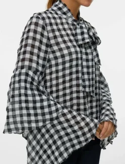 VMSIA LS FLOUNCE TOP WVN GA - Långärmade blusar