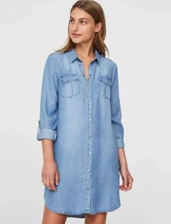 VMSIGGA LS SHORT DRESS LT BL GA NOOS - Korta klänningar