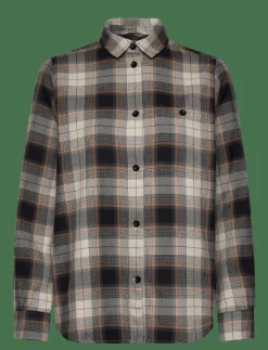 W Cotton Flannel Shirt - Skjortor