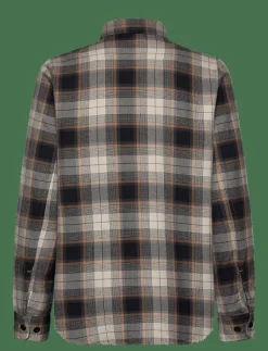 W Cotton Flannel Shirt - Skjortor
