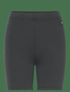 WASHED WOVEN LABEL RIB SHORTS - Cycling shorts