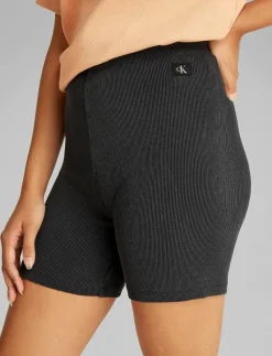 WASHED WOVEN LABEL RIB SHORTS - Cycling shorts