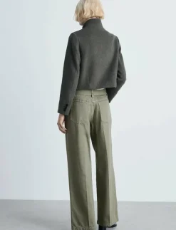 Wide leg jeans with belt detail - Vida byxor