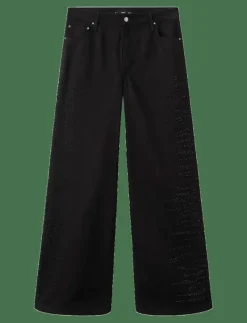 Wide leg jeans with rhinestones - Vida byxor