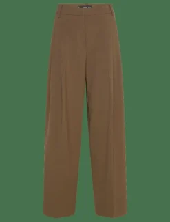 Wide leg mid-rise pleated trousers - Vida byxor