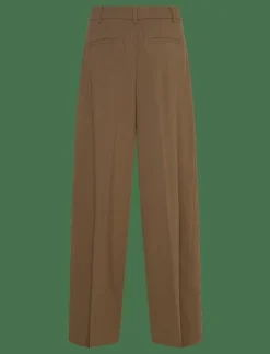 Wide leg mid-rise pleated trousers - Vida byxor