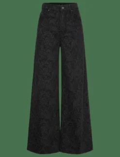 Wide leg paisley-print jeans - Vida byxor