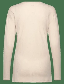 Wide Rib Long Tee Merci - Långärmade tröjor