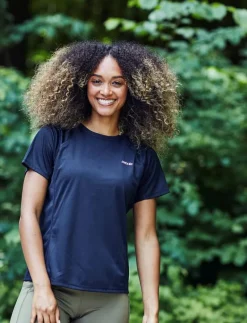 Women Sports T-Shirt with Chest Print - T-Shirts