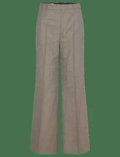 Wool Blend Flare Trousers - Utsvängda byxor