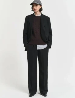WOOL BLEND PULL ON PANTS - Raka byxor