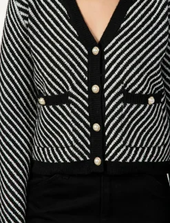 YASCHARLA LS SEQUIN KNIT CARDIGAN - Koftor