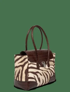 Zebra-Print Canvas Large Tanner Satchel - Handväskor