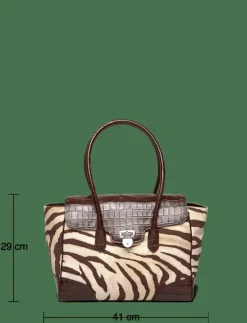 Zebra-Print Canvas Large Tanner Satchel - Handväskor