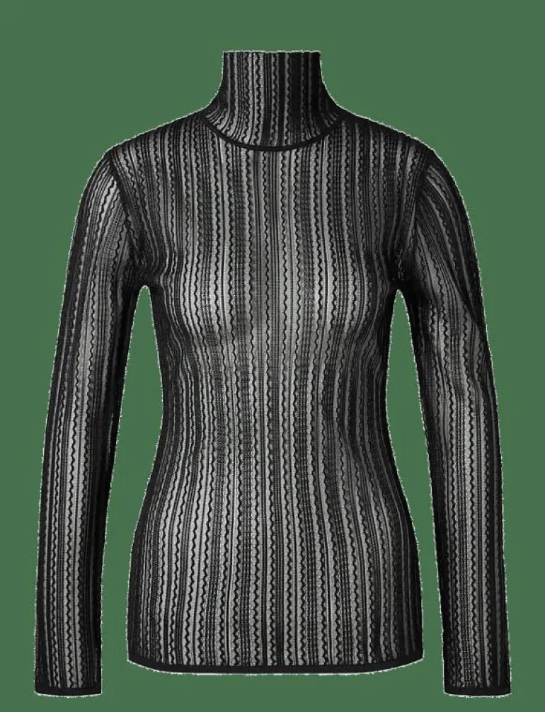 Zelie Sheer Knitted Turtleneck top - Polotröjor