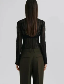 Zelie Sheer Knitted Turtleneck top - Polotröjor